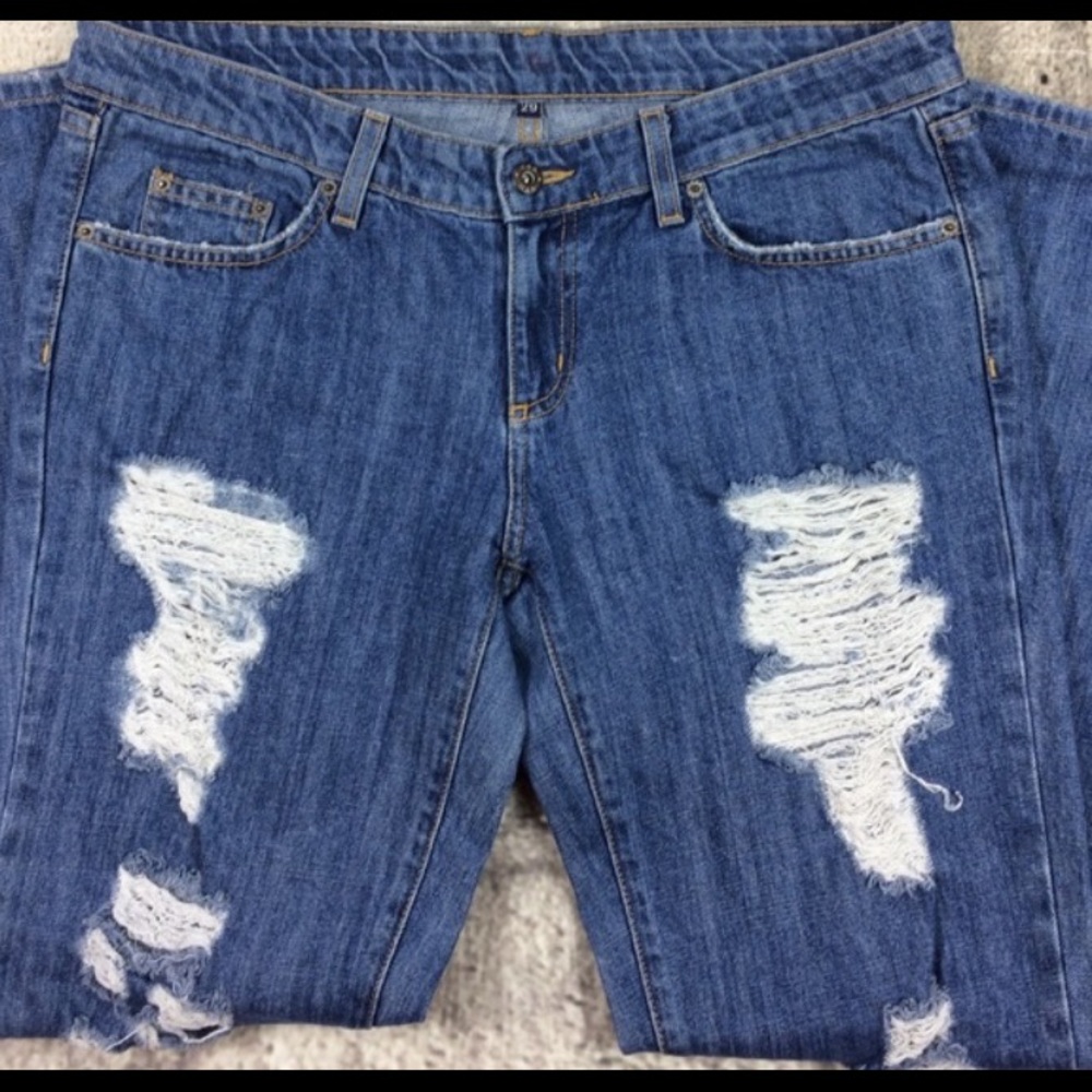 LF Distressed Boyfriend Jeans